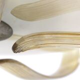 Tall art deco curved glass ceiling light from esc zukov, 1940s