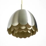 Small 1960s Space Age pendant lamp by Doria made of aluminum and metal