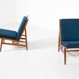 Mid-Century Modern Pair of Armchairs by Isa, Italy, 1960s