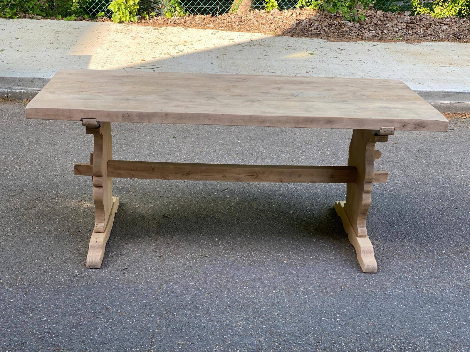 Renovated 19th century solid wood monastery farmhouse table 180cm