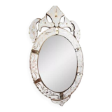 Large oval Venetian mirror with closed sides, 1940