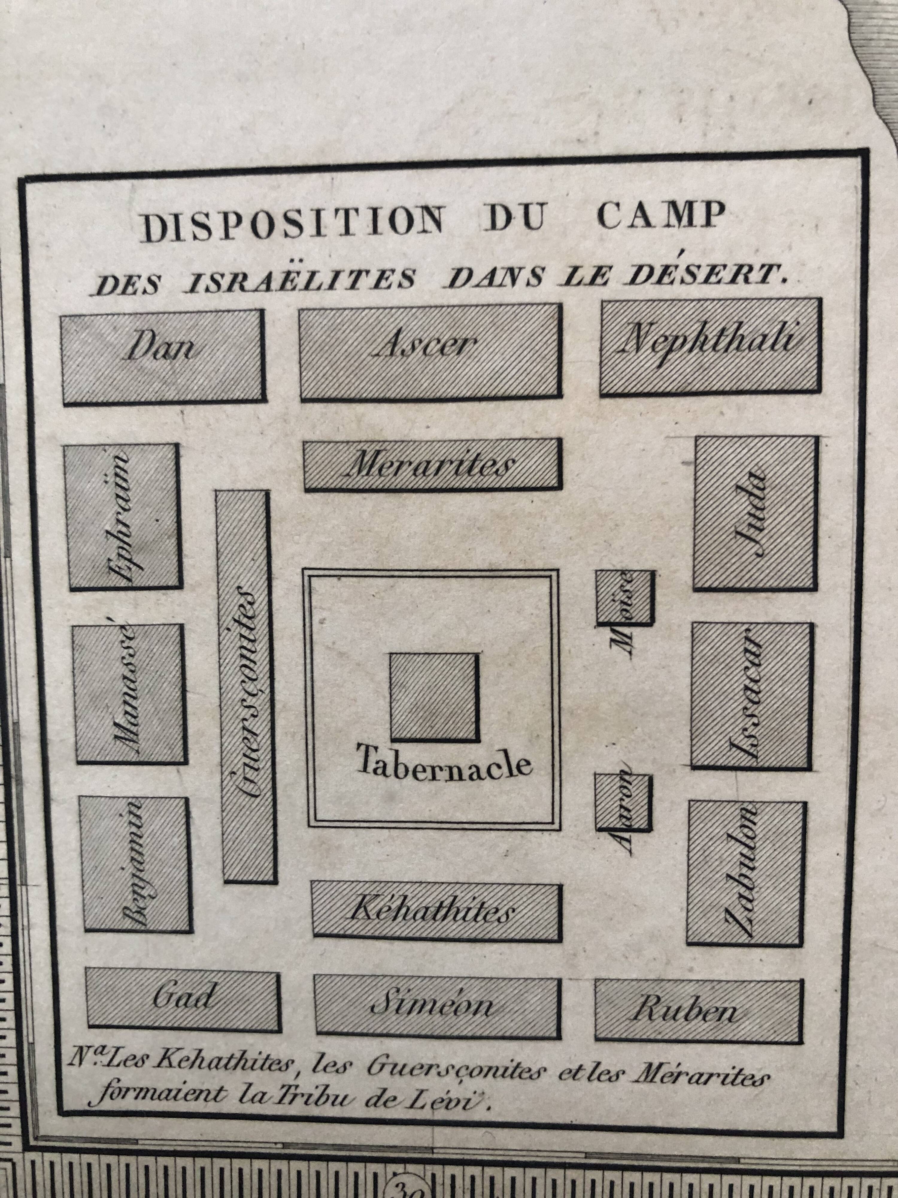 Large atlas map 1834 palestine & arabia petree by andriveau-goujon, history of the hebrews, plan