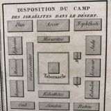 Large atlas map 1834 palestine & arabia petree by andriveau-goujon, history of the hebrews, plan