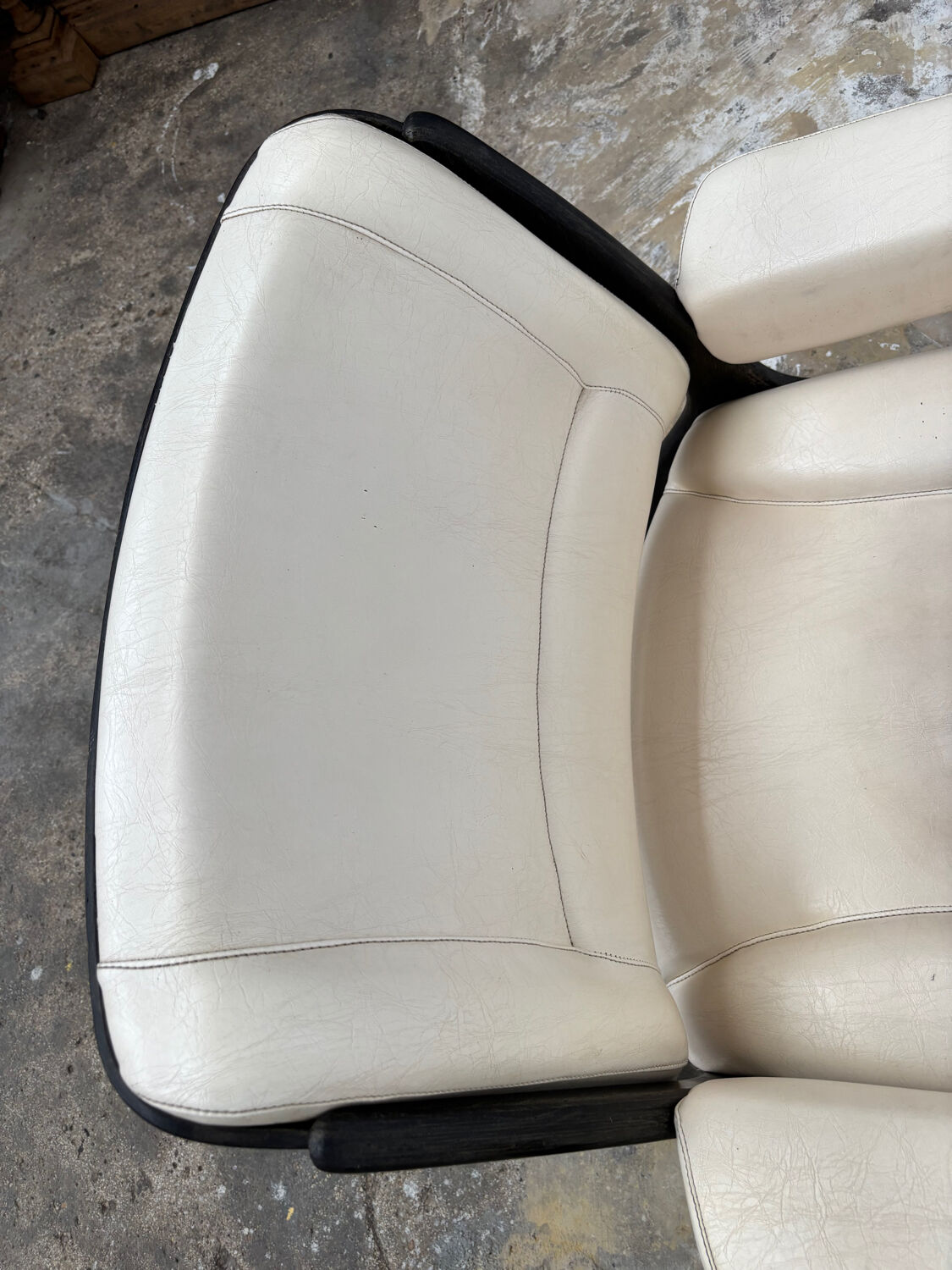 Set of two Baumann sled lounge chairs.