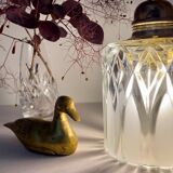 Vintage tulip walking lamp in transparent and frosted glass