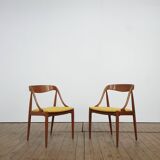 Ensemble de 5 chaises de salle à manger Johannes Andersen avec tissu neuf