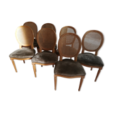 7 chaises médaillon