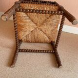 Turned wood corner chair