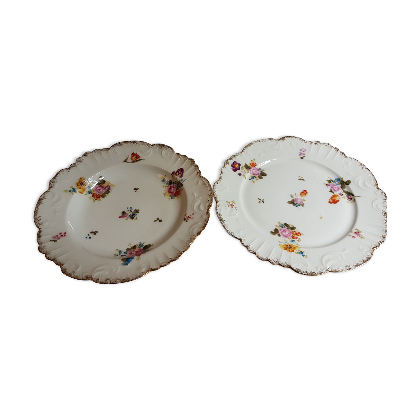 Old table service of 18 pieces in porcelain of limoge