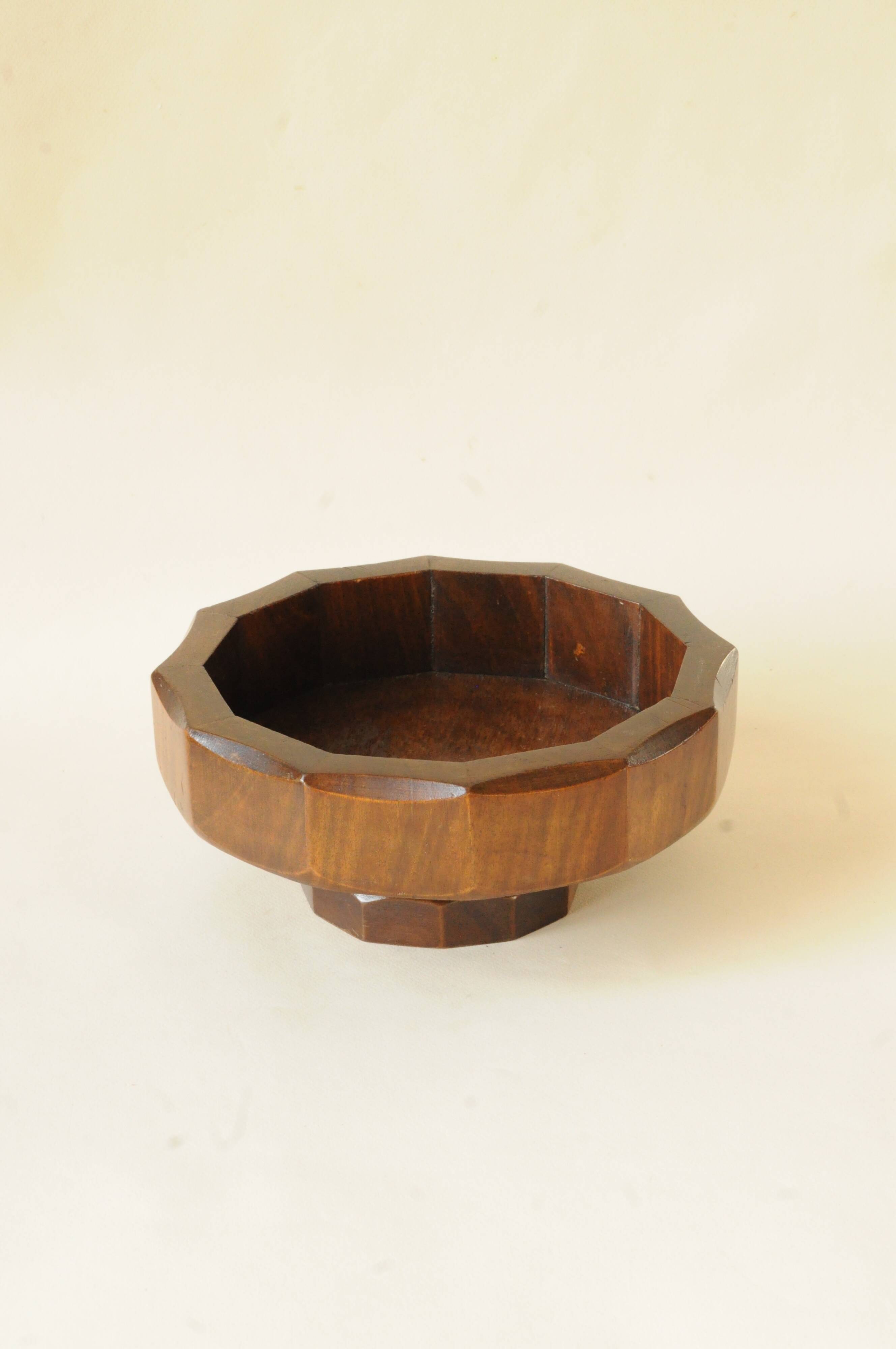 Vintage Wooden Coupe - Geometric Design Octagonal Cut-Outs Centre Table