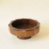 Vintage Wooden Coupe - Geometric Design Octagonal Cut-Outs Centre Table