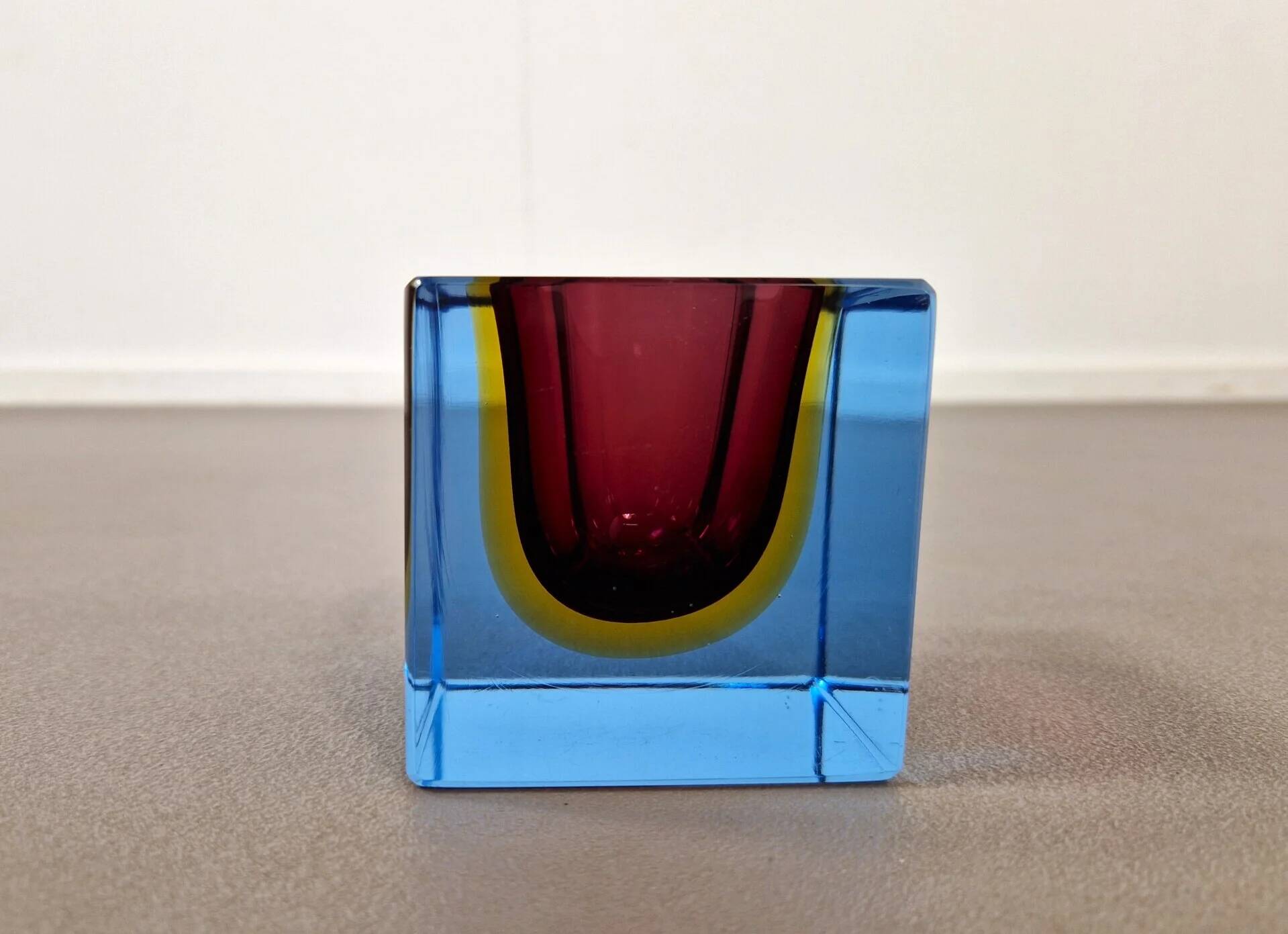 Murano Sommerso | Cube en verre | Années 1960
