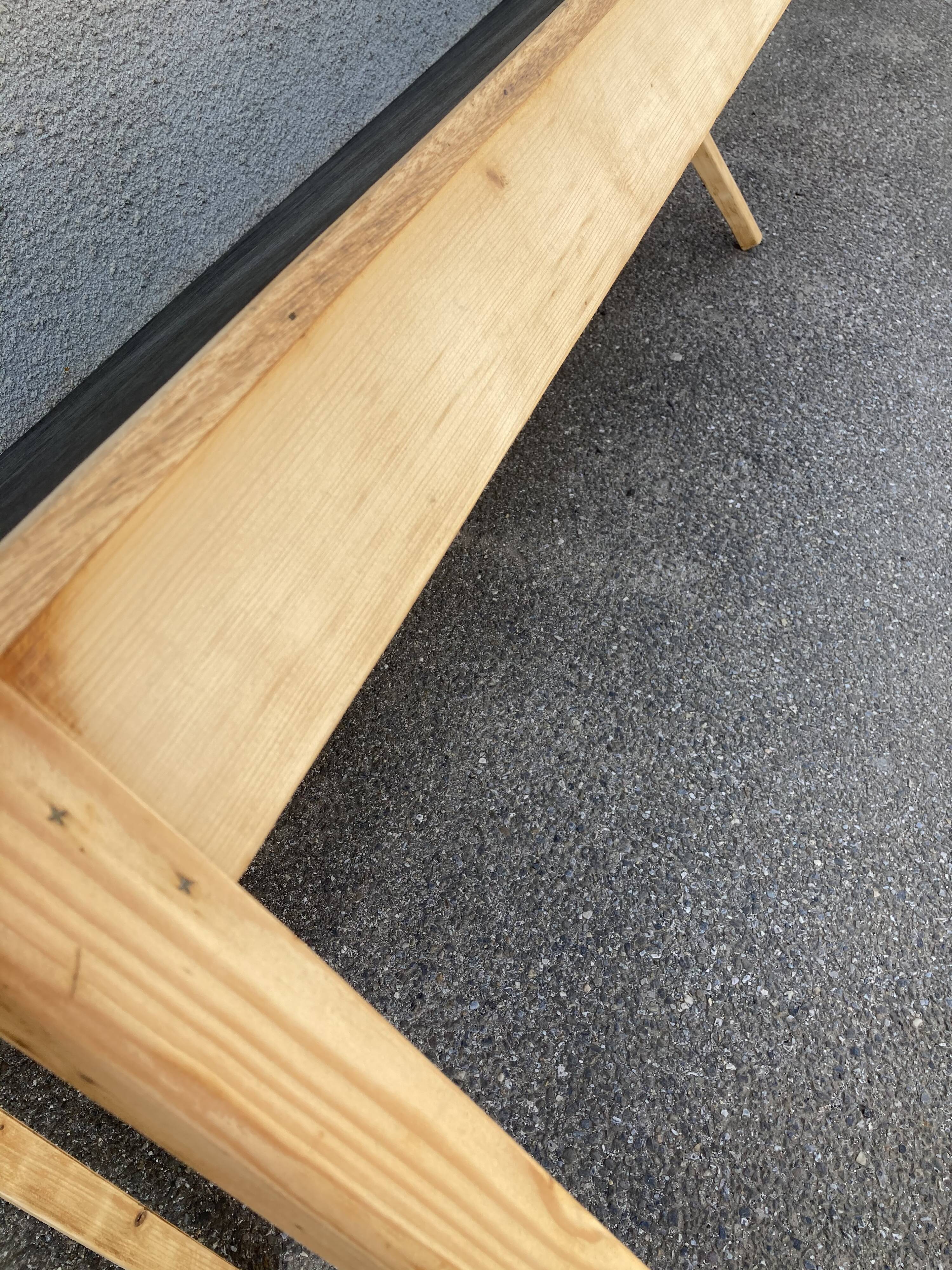 Large black patinated tray table