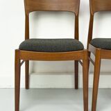 Teak and Wool Dining Chairs from Korup Stolefabrik, 1960s, Set of 4