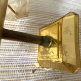 Set of 4 60s wall lights in champagne-colored resin