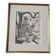 Gravure / burin original de JB Tavy Notton, "Le troglodyte", circa 1970