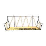 Etagère métal formica et scoubidou 1960