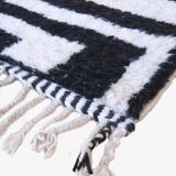 Black and White Berber Rug - 347 x 242 cm