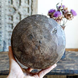 Old pot carved in wood