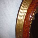 Art Deco oval mirror with gilding 50.5x40.5 cm / 2