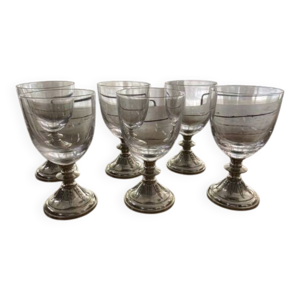 Verres en cristal pied
