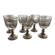Crystal glasses with a pewter base
