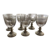 Crystal glasses with a pewter base