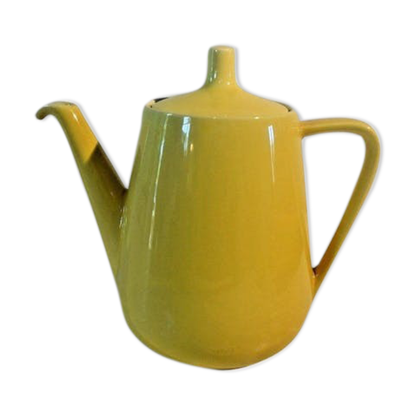 Verseuse en céramique couleur jaune vintage