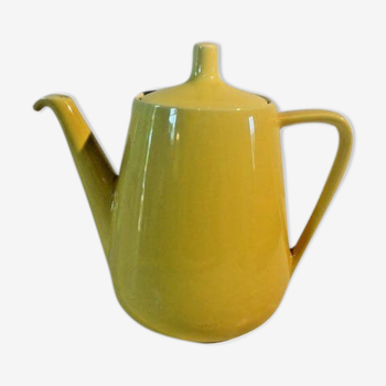 Verseuse en céramique couleur jaune vintage
