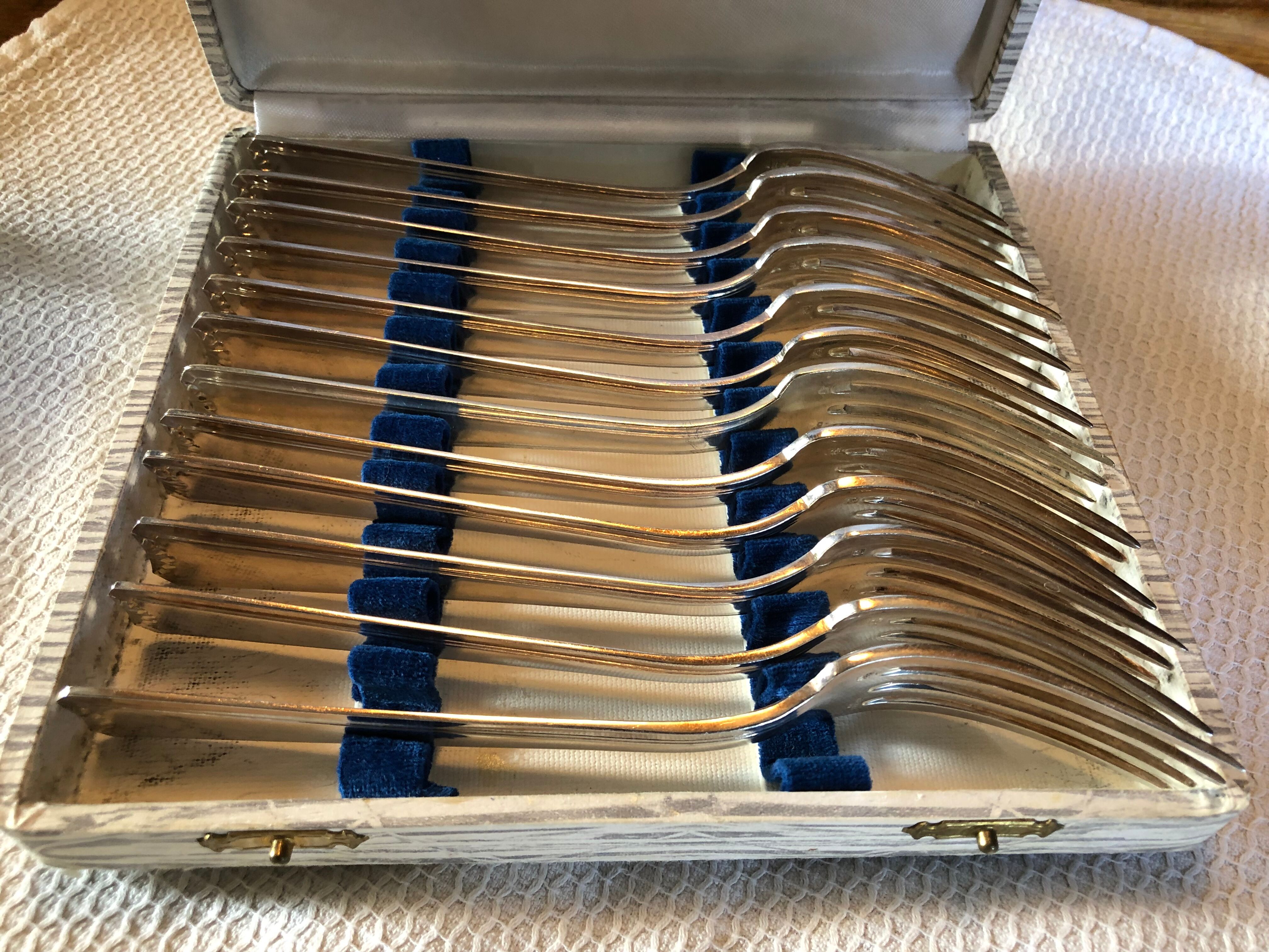 Ercuis dessert series of 12 forks