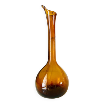 Carafe vintage verre ambré 1970