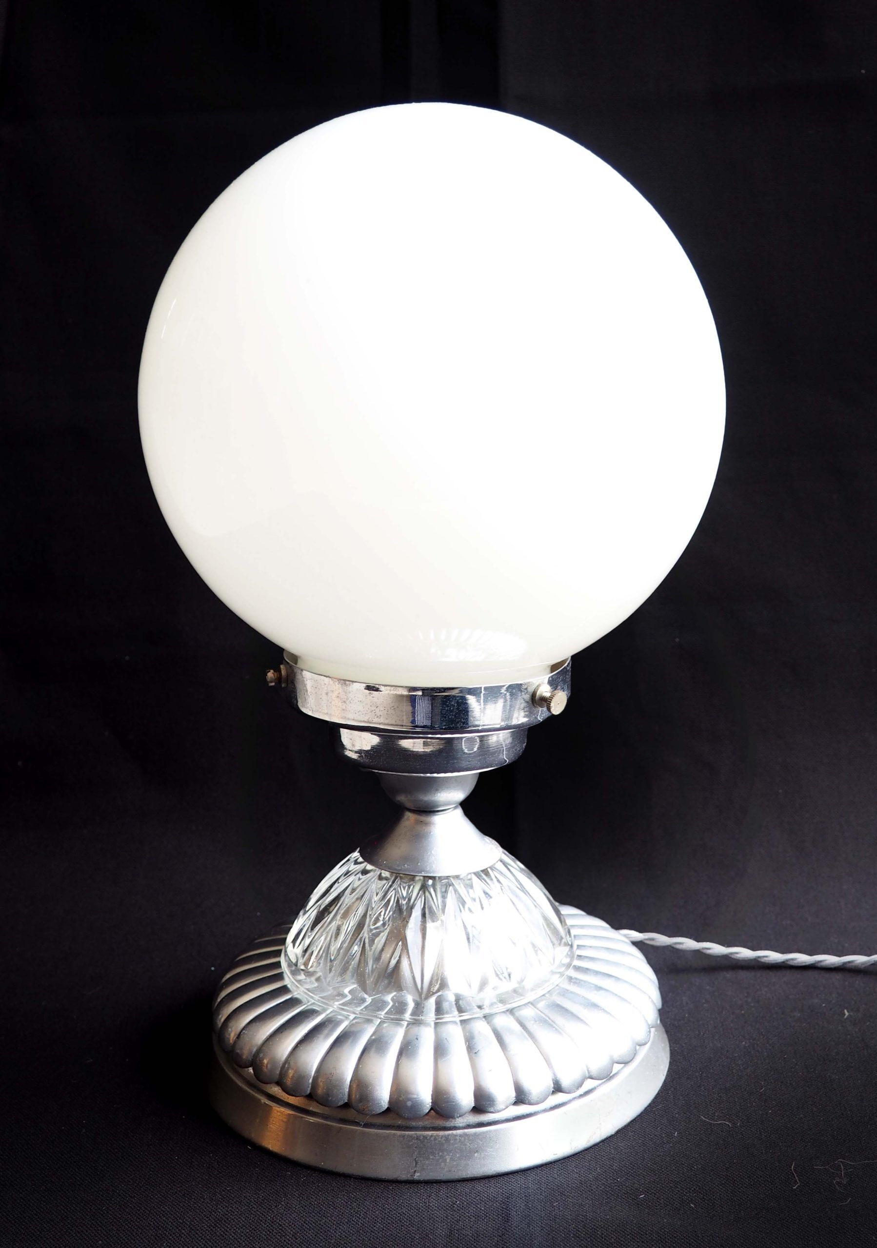 Large ball lamp and silver