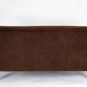Magnificent vintage 1960s chocolate brown velvet sofa – unique piece.
