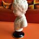 Bust child cherubin porcelain biscuit signed Tharaud Limoges made In France