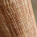 Contemporary ceramic vase, striated draped stoneware, signed