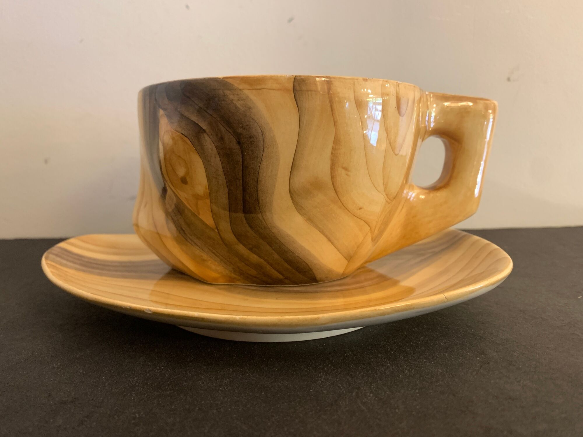 Cup and under cup in the taste of Grandjean Jourdan, height 8 cm