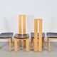 Vintage Beech and Leather Dining Chairs by Pietro Costantini for Ello, 1970s, Set of 4