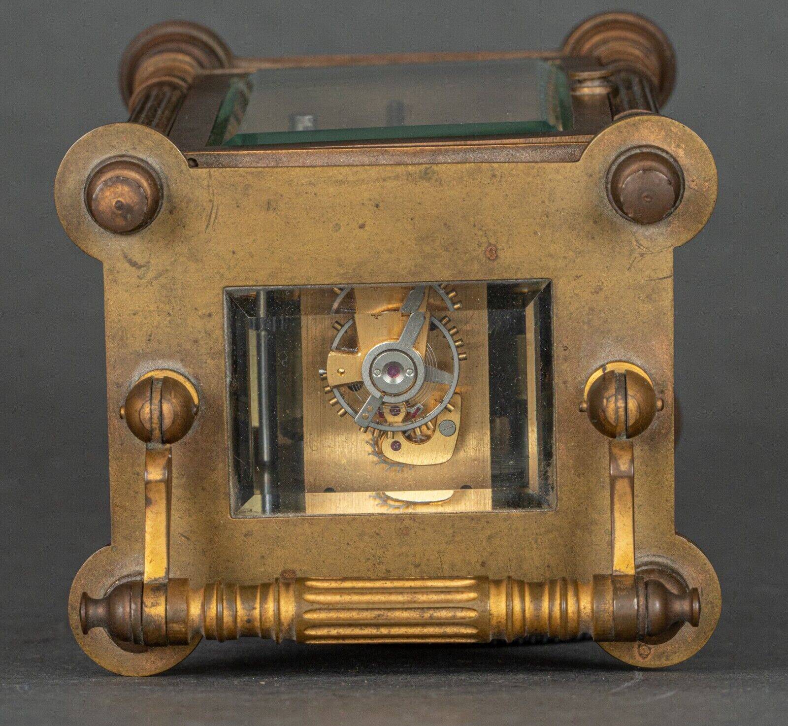 Clock Tiffany & Co New York officer's clock skeleton columns