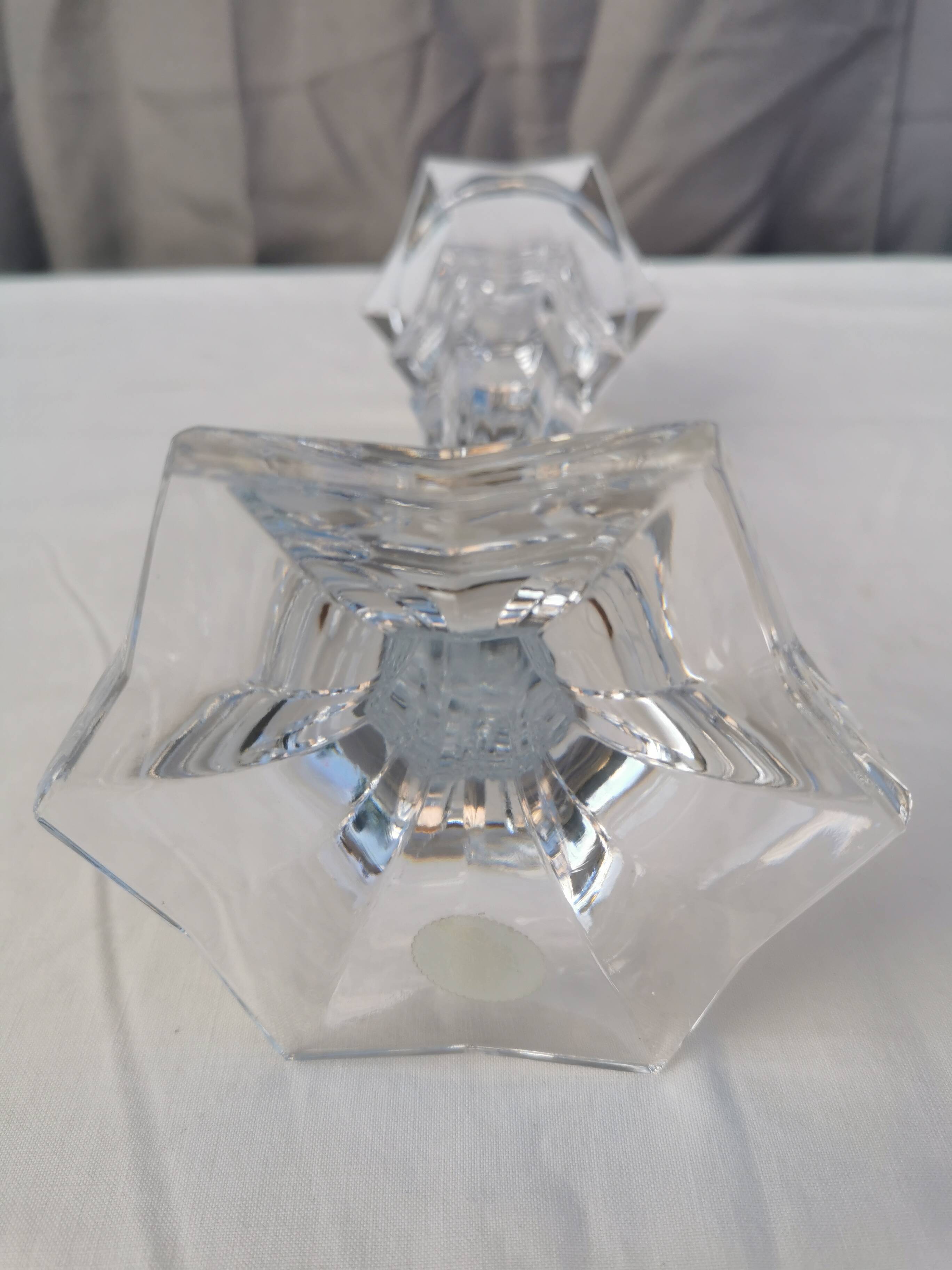 Large “bohemic crystal” candle holder