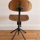 Set of 6 Antique Industrial Wooden and Metal Workshop Chairs