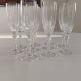 Set of 10 champagne flutes