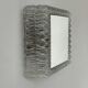 Vintage wall sconce, pressed molded glass and mirror, France, 1960