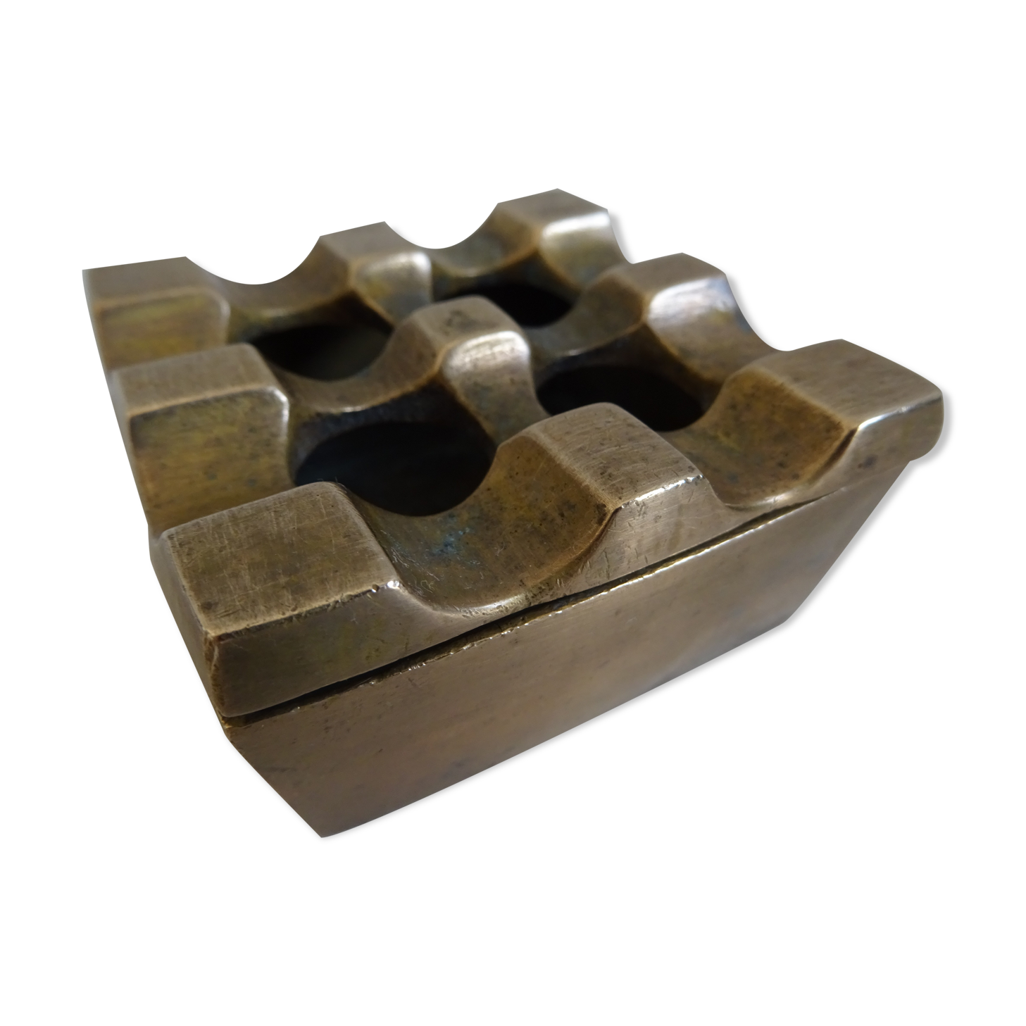 Scandinavian design ashtray in vintage bronze Ultima an 70