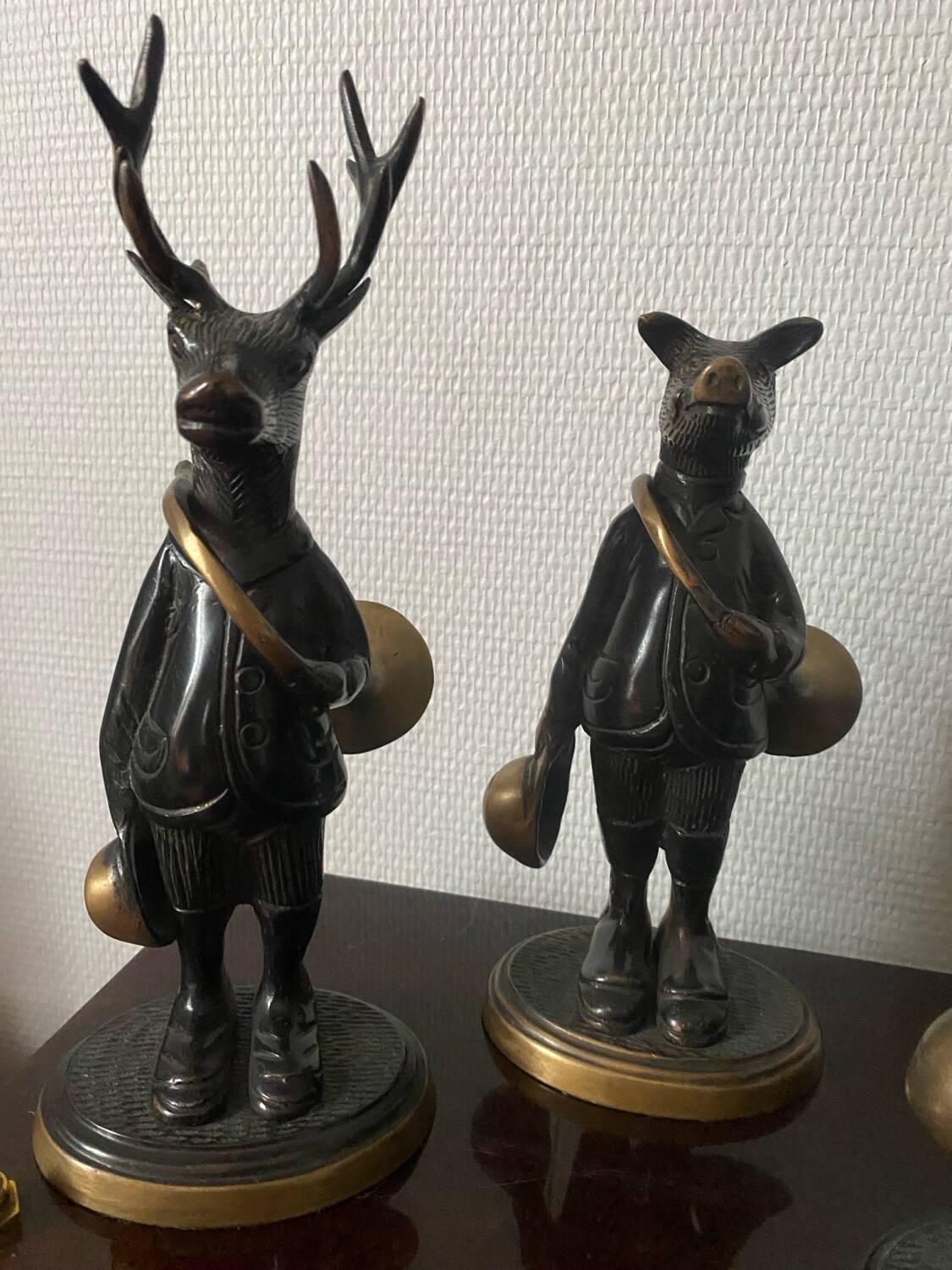 Bronze animal statuettes