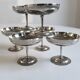Set de 6 coupes a glace en métal chromé