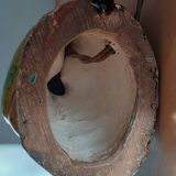 Vintage ceramic parrot lamp