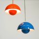 enamelled double shade Flower Pot pendant lamp by Verner Panton for Poulsen
