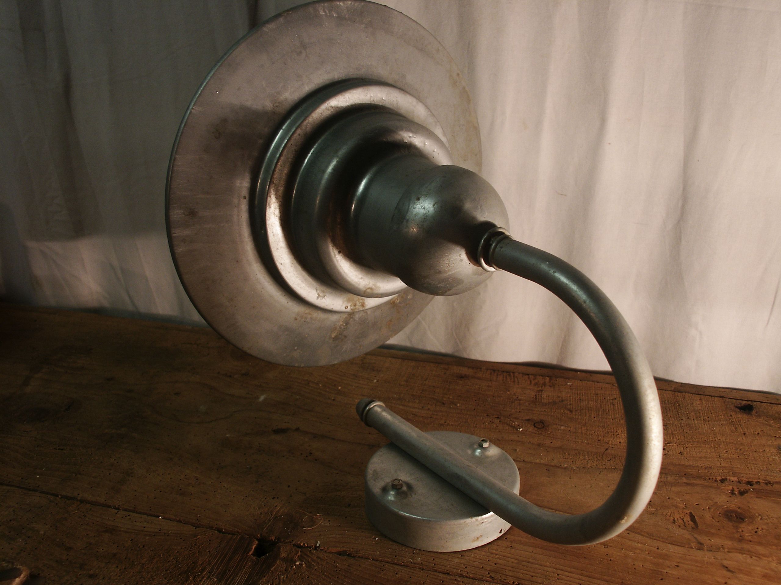 Galvanized aluminum farm wall light