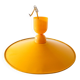Vintage yellow metal pendant light – 70s