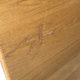 Vintage oak shaker dining table minimalist design 70's